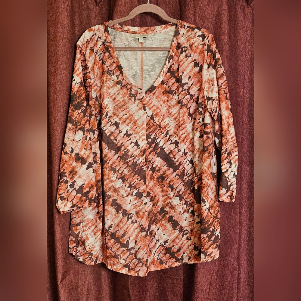 NWT Plus Size Cotton Tye Dye T-shirt 26/28